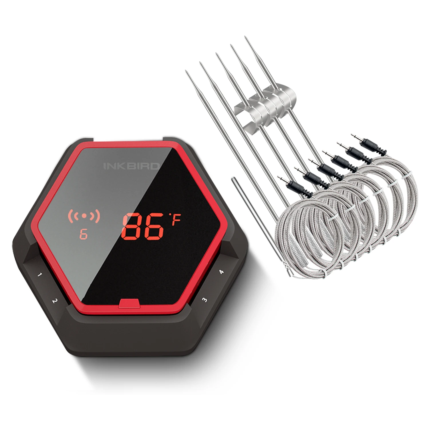 6 Probes BBQ Thermometer Wireless Humanized Magnetic Design Kitchen Digital Meat Food Thermometer Fry Grill Tool Inkbird IBT-6XS
6 Probes BBQ Thermometer Wireless Humanized Magnetic Design Kitchen Digital Meat Food Thermometer Fry Grill Tool Inkbird IBT-6XS