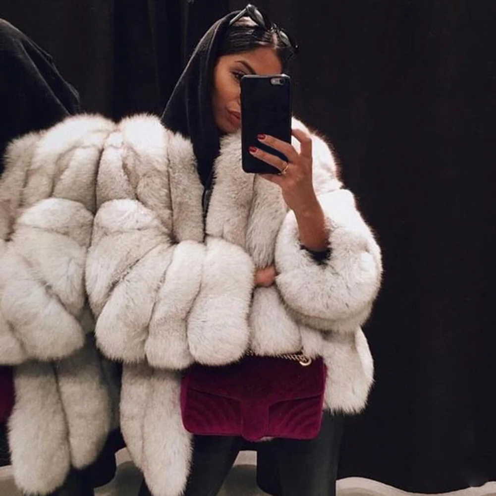 Womens Faux Fur Outwear Soft Fur Coat Jacket Fluffy Winter Warm Overcoat Casual 2020 Fashion Top Faux Fox Elegant Thick Coats
Womens Faux Fur Outwear Soft Fur Coat Jacket Fluffy Winter Warm Overcoat Casual 2020 Fashion Top Faux Fox Elegant Thick Coats