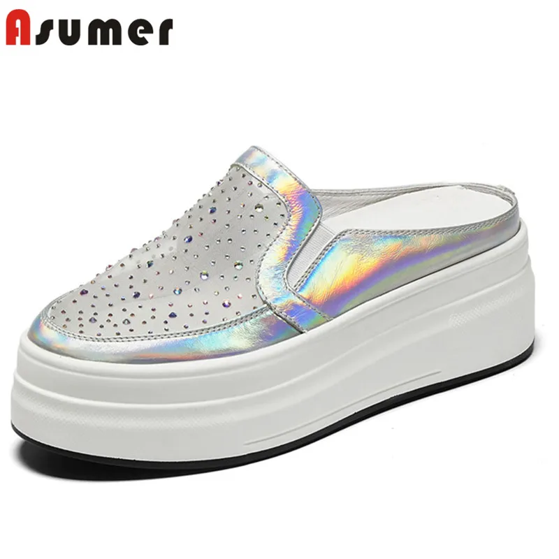 Женские туфли на плоской платформе ASUMER, из натуральной кожи, с сетчатыми вставками
Женские туфли на плоской платформе ASUMER, из натуральной кожи, с сетчатыми вставками