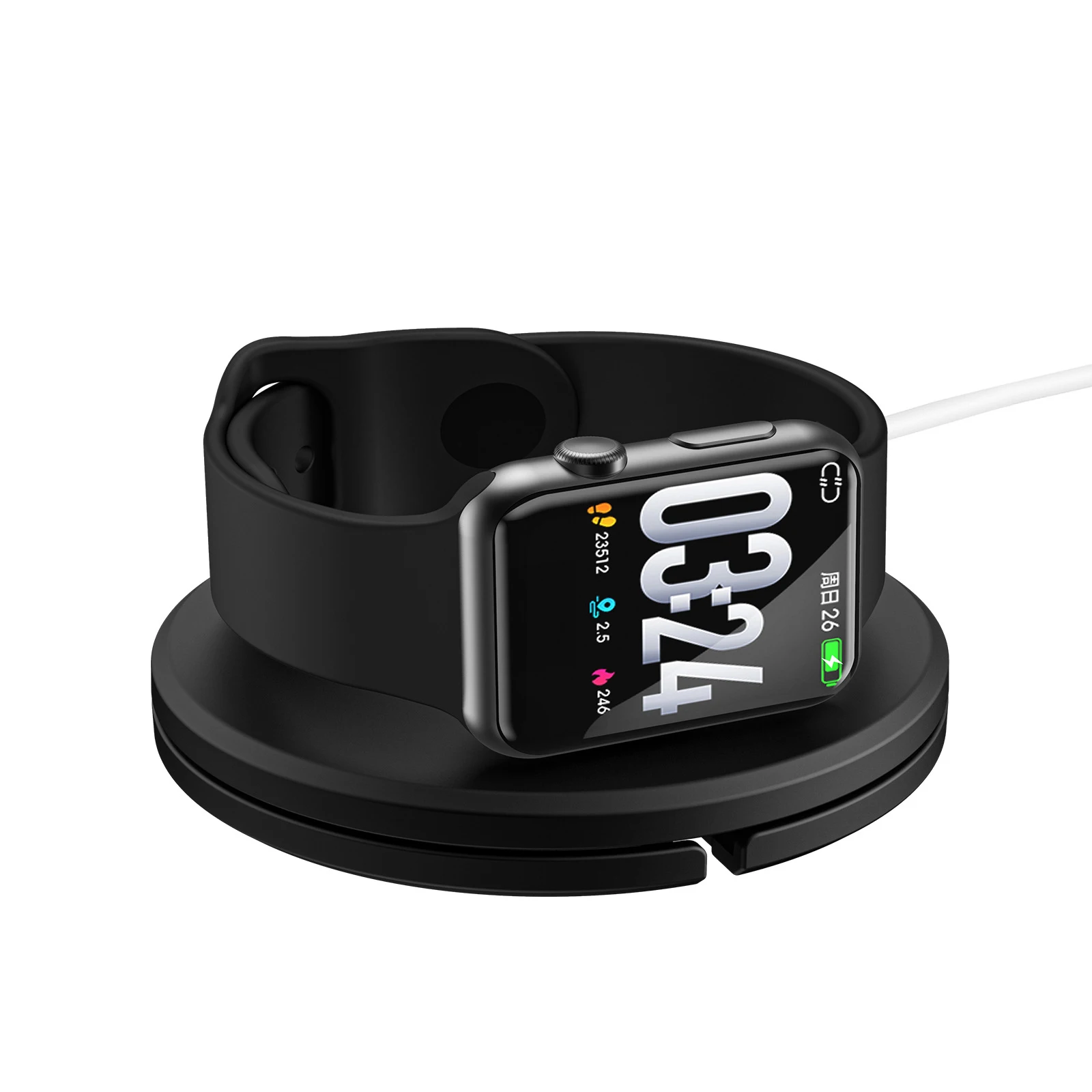 Watch Charging Stand Portable Cable Organizer Stand With Charging Cable Night Stand Mode Compatible For Apple Watch Series 1-6
Watch Charging Stand Portable Cable Organizer Stand With Charging Cable Night Stand Mode Compatible For Apple Watch Series 1-6