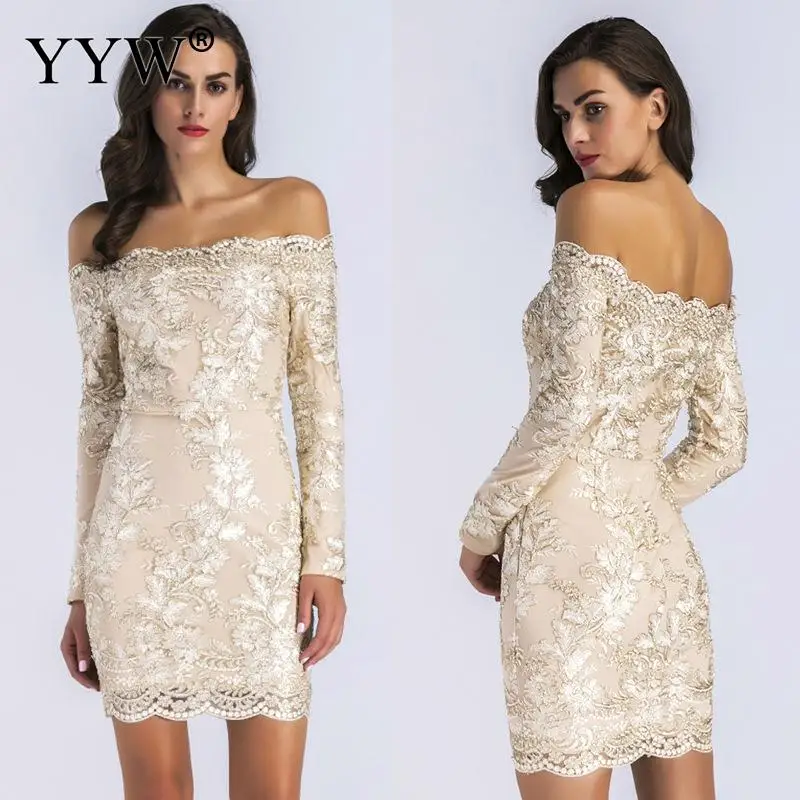 Long Sleeve Fashion Mini Dresses Night Cub Sexy Dress 2021 Summer New Elegant Dress Female One Collar Embroidered Bodycon Dress
Long Sleeve Fashion Mini Dresses Night Cub Sexy Dress 2021 Summer New Elegant Dress Female One Collar Embroidered Bodycon Dress