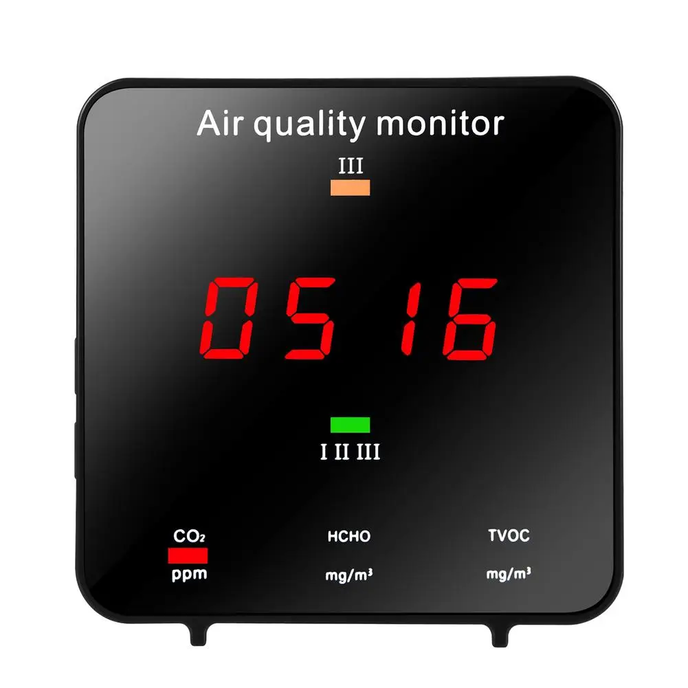 VAHIGCY Digital CO2 Meter Air Quality Monitor 3 CO2 Temperature Humidity Tester Gas Detector Analyzer With LCD Display Screen
VAHIGCY Digital CO2 Meter Air Quality Monitor 3 CO2 Temperature Humidity Tester Gas Detector Analyzer With LCD Display Screen