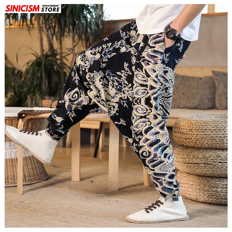 Sinicism Store Men Printed Summer Loose Cross Pants Mens 2020 Cotton Linen Trousers Male Oversize Chinese Style Harem Pants 5XL
Sinicism Store Men Printed Summer Loose Cross Pants Mens 2020 Cotton Linen Trousers Male Oversize Chinese Style Harem Pants 5XL