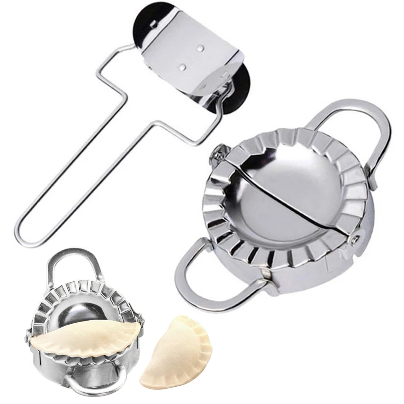 

2Pcs/Set Dumpling Maker Stainless Steel Dough Cutter Pie Maker Pastry Tools Lazy Must-Ravioli Making Mold Baking Accessories