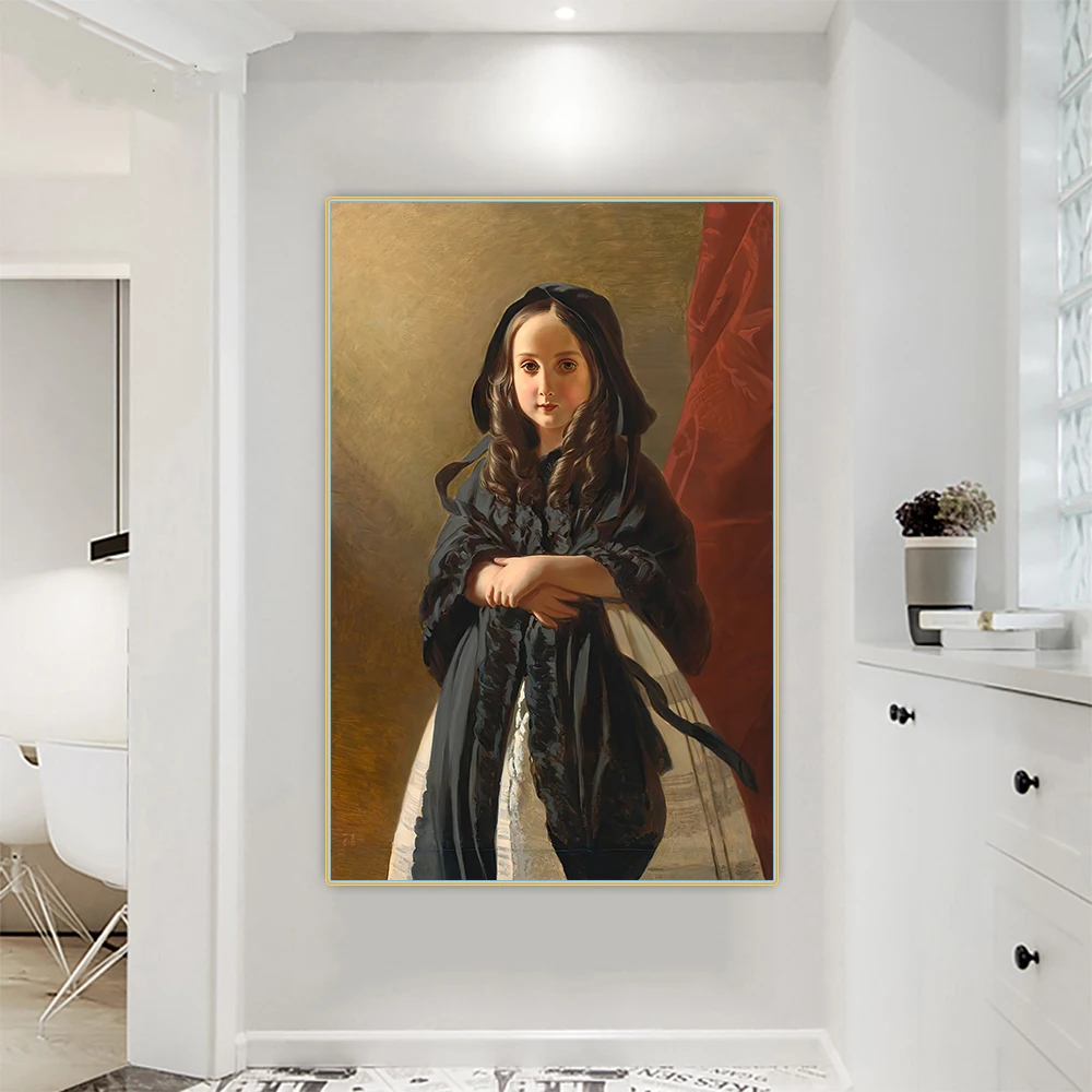 Holover Canvas Oil Painting Winterhalter"Portrait Of Charlotte"Western Art Decor Poster Home Aesthetic Decoration Wall Art
Holover Canvas Oil Painting Winterhalter"Portrait Of Charlotte"Western Art Decor Poster Home Aesthetic Decoration Wall Art