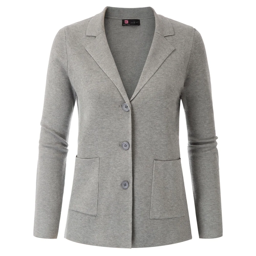 Casual Tops Women Knitted Jacket Casual Notch Lapel Sweater Coat With Pockets Slim Fashion Clothes Spring Autumn New Lady OL
Casual Tops Women Knitted Jacket Casual Notch Lapel Sweater Coat With Pockets Slim Fashion Clothes Spring Autumn New Lady OL