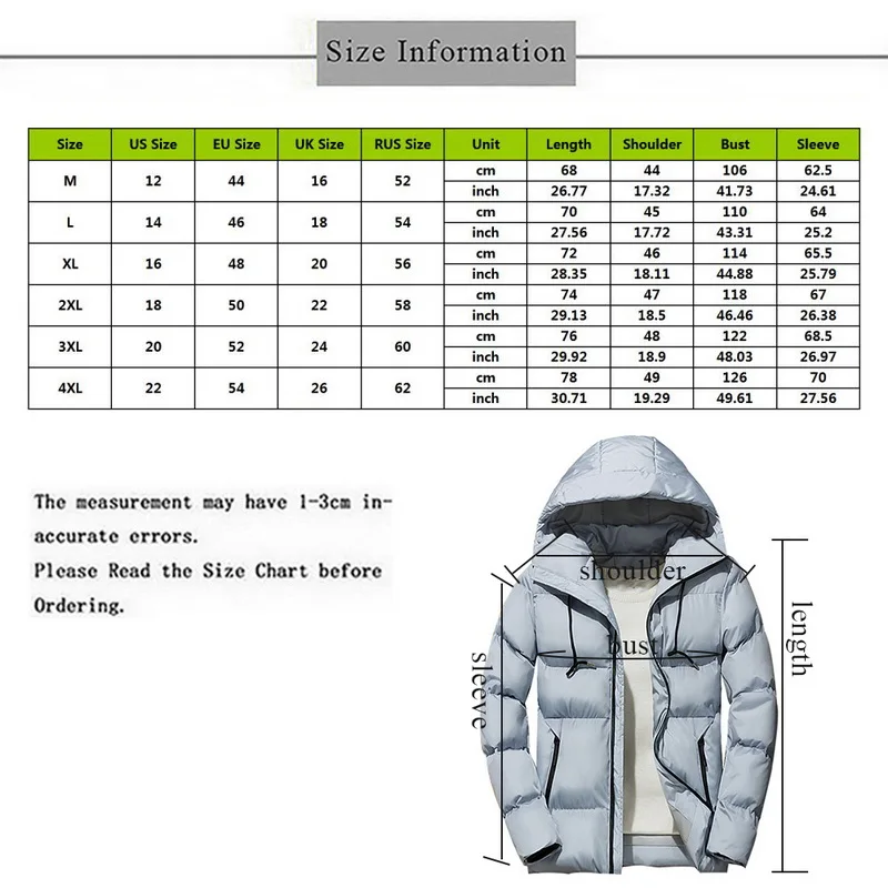 Vogue Winter Men's Thick Jacket Cotton Padded Mens Coats Casual Hooded Jackets Slim Warm Windproof Coat Men New Parka Outwear
Vogue Winter Men's Thick Jacket Cotton Padded Mens Coats Casual Hooded Jackets Slim Warm Windproof Coat Men New Parka Outwear