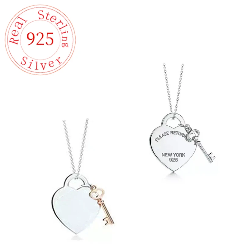 Women's 925 Sterling Silver Chain Necklace Fashion Luxury Brand Jewelry Choker TTiFF Necklaces For Women
Women's 925 Sterling Silver Chain Necklace Fashion Luxury Brand Jewelry Choker TTiFF Necklaces For Women