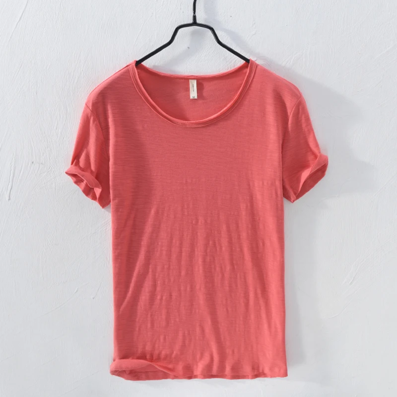 Summer Pure Cotton T-shirt For Men Solid Color Casual Thin T Shirt Basic Tees Plus Size Male Short Sleeve Tops Clothing
Summer Pure Cotton T-shirt For Men Solid Color Casual Thin T Shirt Basic Tees Plus Size Male Short Sleeve Tops Clothing