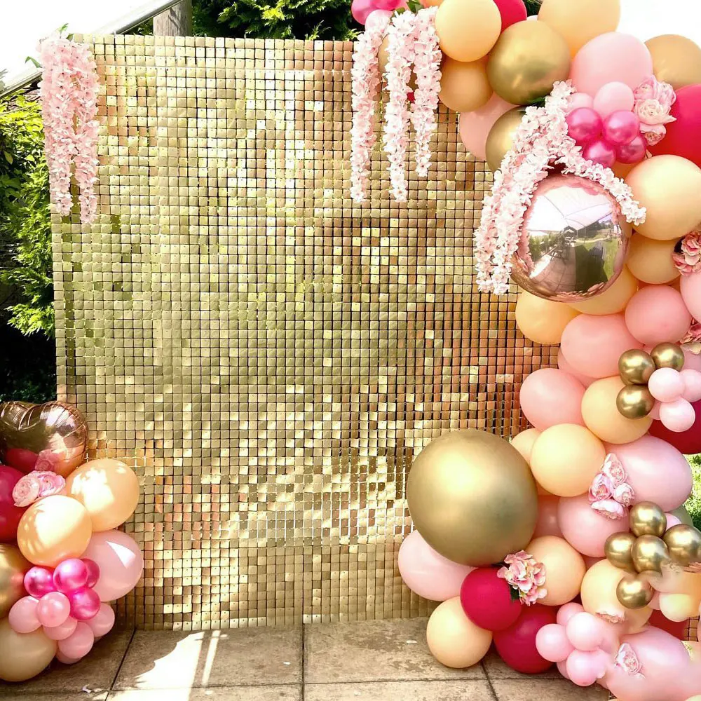 

Luxury Gold Shimmer Wall Prosecco Prop Hire Babie Party Decoration Baby Shower Led Number Birthday Engagement Light Event Flower