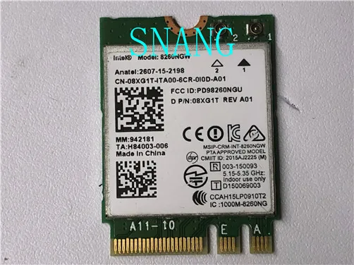 FOR Dell Latitude E5470 E7470 E7460 NGFF kablosuz WiFi kartı AC 8260 8xg1t 08XG1T cn-08cxg1t H70224-001
FOR Dell Latitude E5470 E7470 E7460 NGFF kablosuz WiFi kartı AC 8260 8xg1t 08XG1T cn-08cxg1t H70224-001