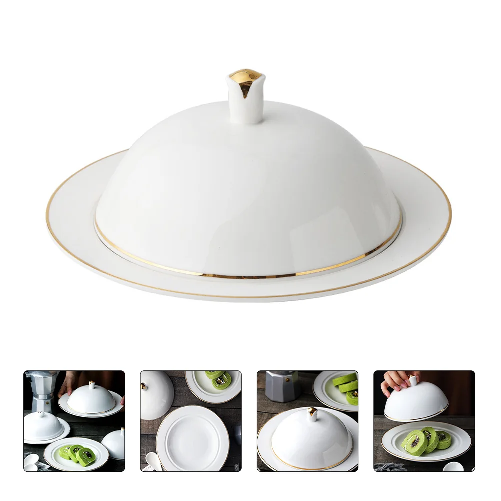 1 Set Food Serving Plate Ceramic Steak Plate Salad Dish Dessert Plate with Cover
1 Set Food Serving Plate Ceramic Steak Plate Salad Dish Dessert Plate with Cover