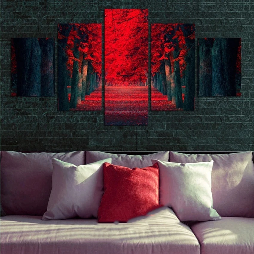 Wall Art Poster HD Prints Modular 5 Pcs Black Red Trees Pictures Canvas Painting Home Decoration For Living Room Bedroom Frame
Wall Art Poster HD Prints Modular 5 Pcs Black Red Trees Pictures Canvas Painting Home Decoration For Living Room Bedroom Frame