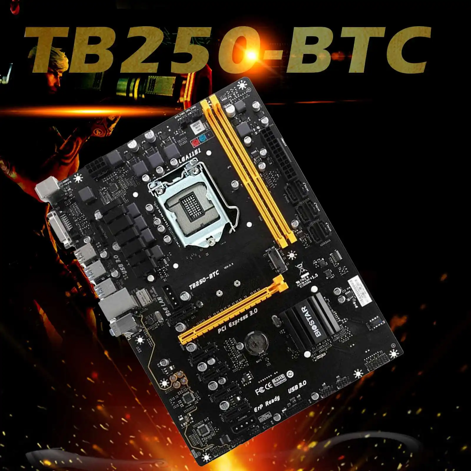 BIOSTAR TB250-BTC LGA 1151 Intel B250 USB 3.0 DDR4 ATX 6 GPU MINING Motherboard CPU For DX12/HDCP + 4/8GB DDR3 128GB MSATA SSD
BIOSTAR TB250-BTC LGA 1151 Intel B250 USB 3.0 DDR4 ATX 6 GPU MINING Motherboard CPU For DX12/HDCP + 4/8GB DDR3 128GB MSATA SSD