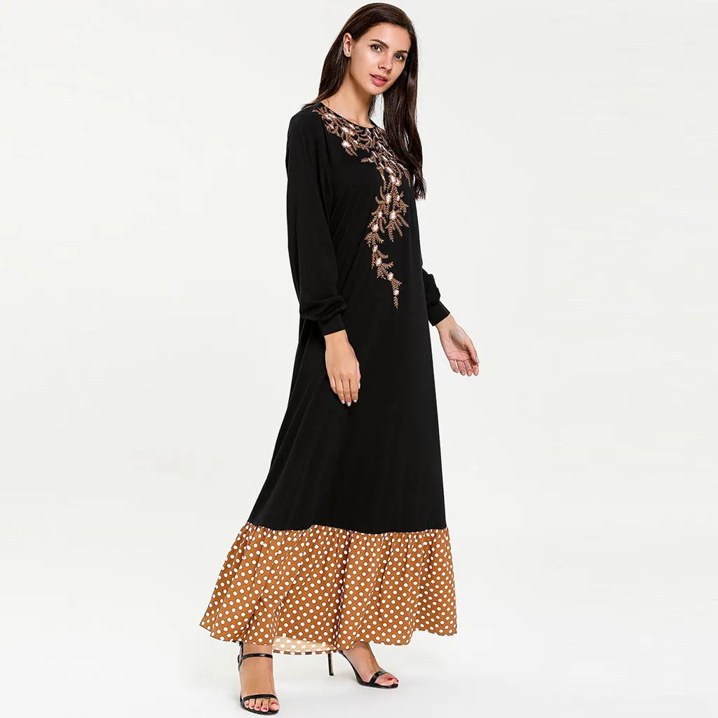 Middle Eastern Muslim Ethnic Robe Embroidered Long Sleeve Long Dress Muslim Dubia Style Abaya Kaftan Cardigan Jilbab Islamic
Middle Eastern Muslim Ethnic Robe Embroidered Long Sleeve Long Dress Muslim Dubia Style Abaya Kaftan Cardigan Jilbab Islamic