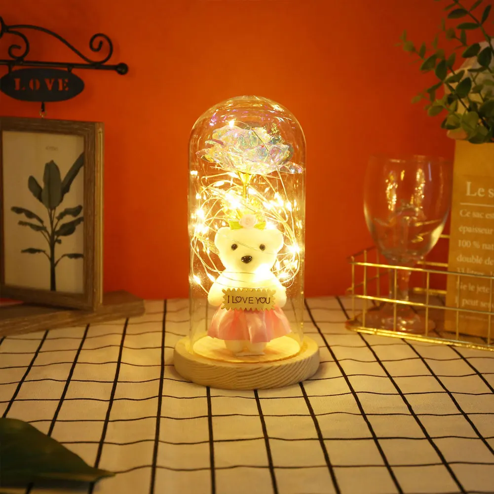 Galaxy Rose in Glass Dome with Lights Artificial Flower Rose with Led Light String Gifts for Women Wedding Valentine's Day
Galaxy Rose in Glass Dome with Lights Artificial Flower Rose with Led Light String Gifts for Women Wedding Valentine's Day