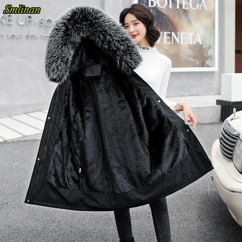 2021 Fashion Faux Fur Hooded Parkas Women Thick Warm Cotton Padded Coat Female Plus Size Slim Long Overcoat Winter Jacket Woman
2021 Fashion Faux Fur Hooded Parkas Women Thick Warm Cotton Padded Coat Female Plus Size Slim Long Overcoat Winter Jacket Woman