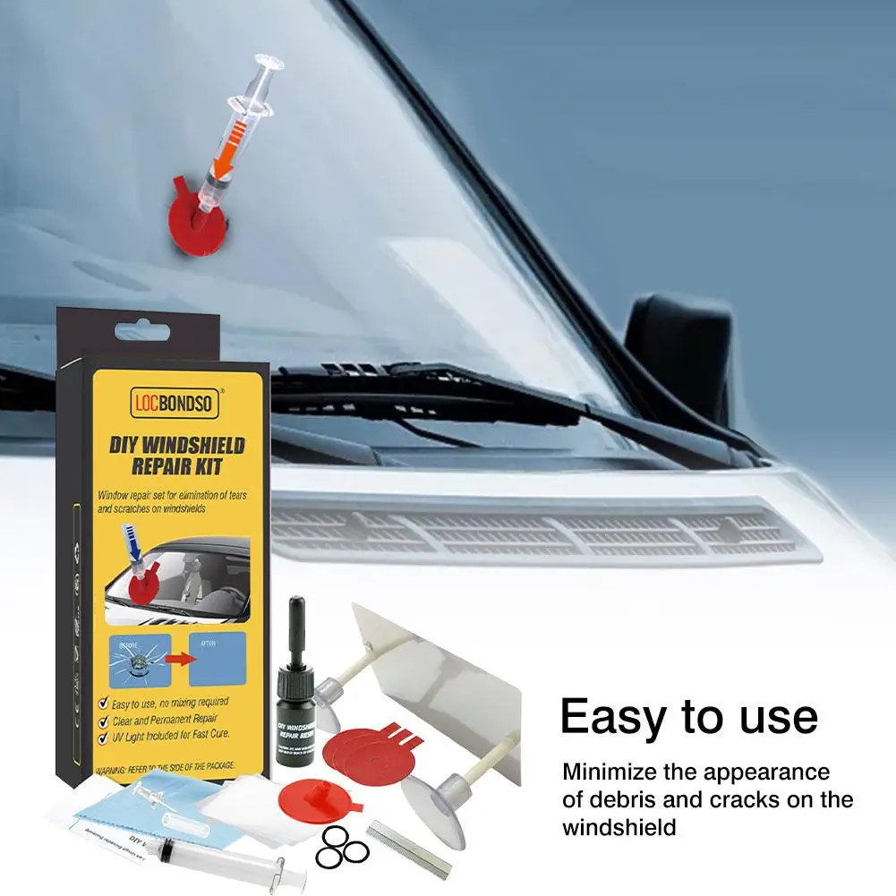 Automotive Glass Repair Kit Auto Cracked Glass Rock Chip Repair Kit Quick Fix DIY Windshield Crack Chip Windscreen Repair Tool
Automotive Glass Repair Kit Auto Cracked Glass Rock Chip Repair Kit Quick Fix DIY Windshield Crack Chip Windscreen Repair Tool