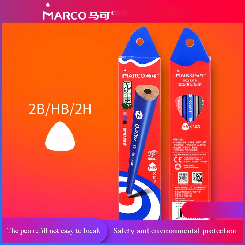 Marco 9002 High Quality Sketch and Drawing Pencil Set 2H/HB/2B School Art Writing Painting Supply Stationery Pencils Supplies
Marco 9002 High Quality Sketch and Drawing Pencil Set 2H/HB/2B School Art Writing Painting Supply Stationery Pencils Supplies