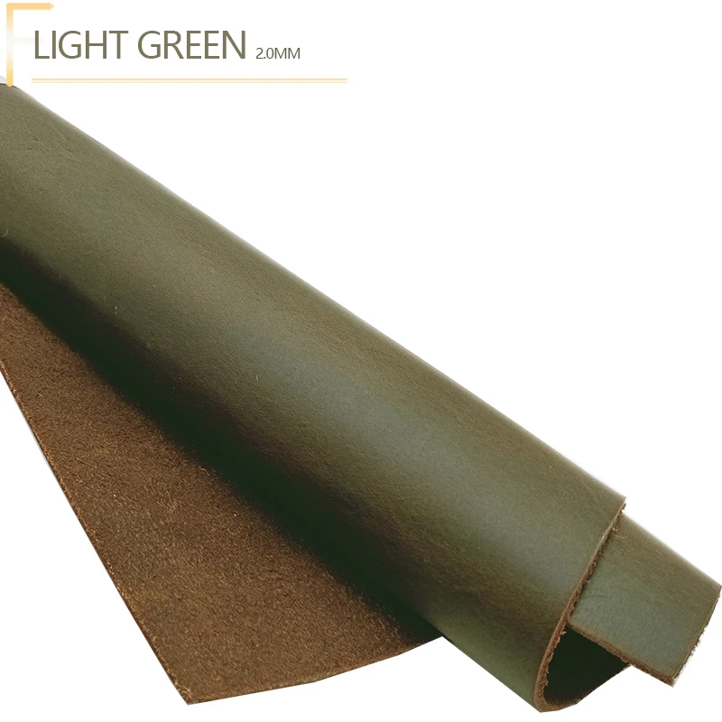 2.0mm Genuine Leather New crazy horse leather cow skin first layer material Light Green color
2.0mm Genuine Leather New crazy horse leather cow skin first layer material Light Green color