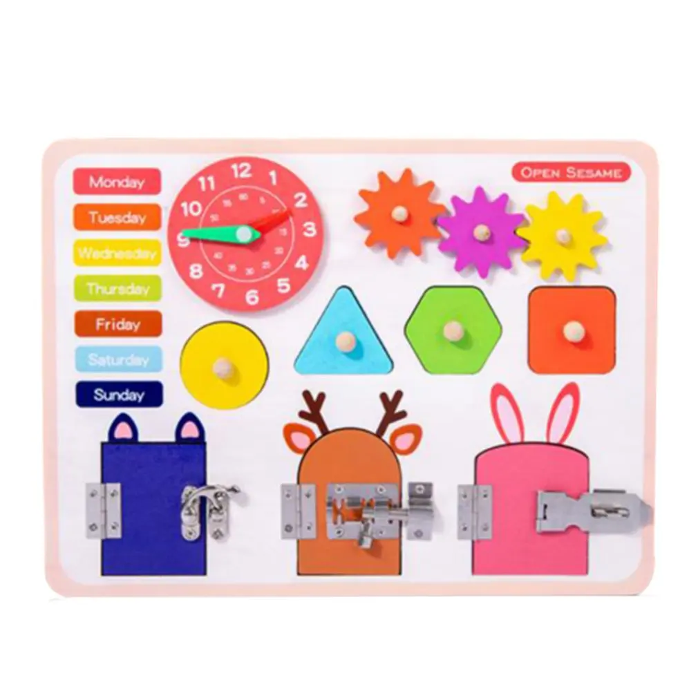 Kid Toy Montessori Baby Busy Board Learning Lock Early Educational Sensory Shape Color Matching Teaching Toy For Children Gifts
Kid Toy Montessori Baby Busy Board Learning Lock Early Educational Sensory Shape Color Matching Teaching Toy For Children Gifts