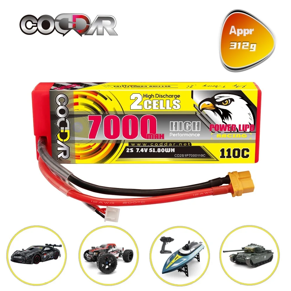 Аккумулятор для гоночного автомобиля 110C 2S RC 7,4 в 7000 мАч LiPo аккумулятор для радиоуправляемого квадрокоптера вертолета катера
Аккумулятор для гоночного автомобиля 110C 2S RC 7,4 в 7000 мАч LiPo аккумулятор для радиоуправляемого квадрокоптера вертолета катера