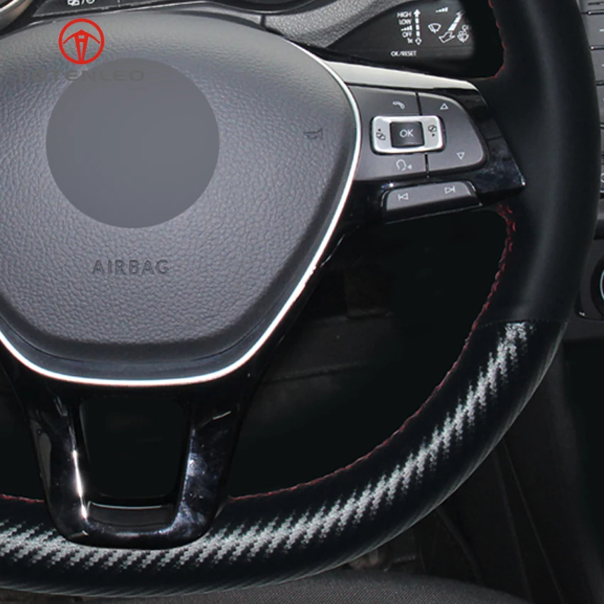LQTENLEO Carbon Fiber Black Leather Car Steering Wheel Cover for Volkswagen VW Golf 7 Mk7 New Polo Jetta Passat B8 Tiguan Sharan
LQTENLEO Carbon Fiber Black Leather Car Steering Wheel Cover for Volkswagen VW Golf 7 Mk7 New Polo Jetta Passat B8 Tiguan Sharan