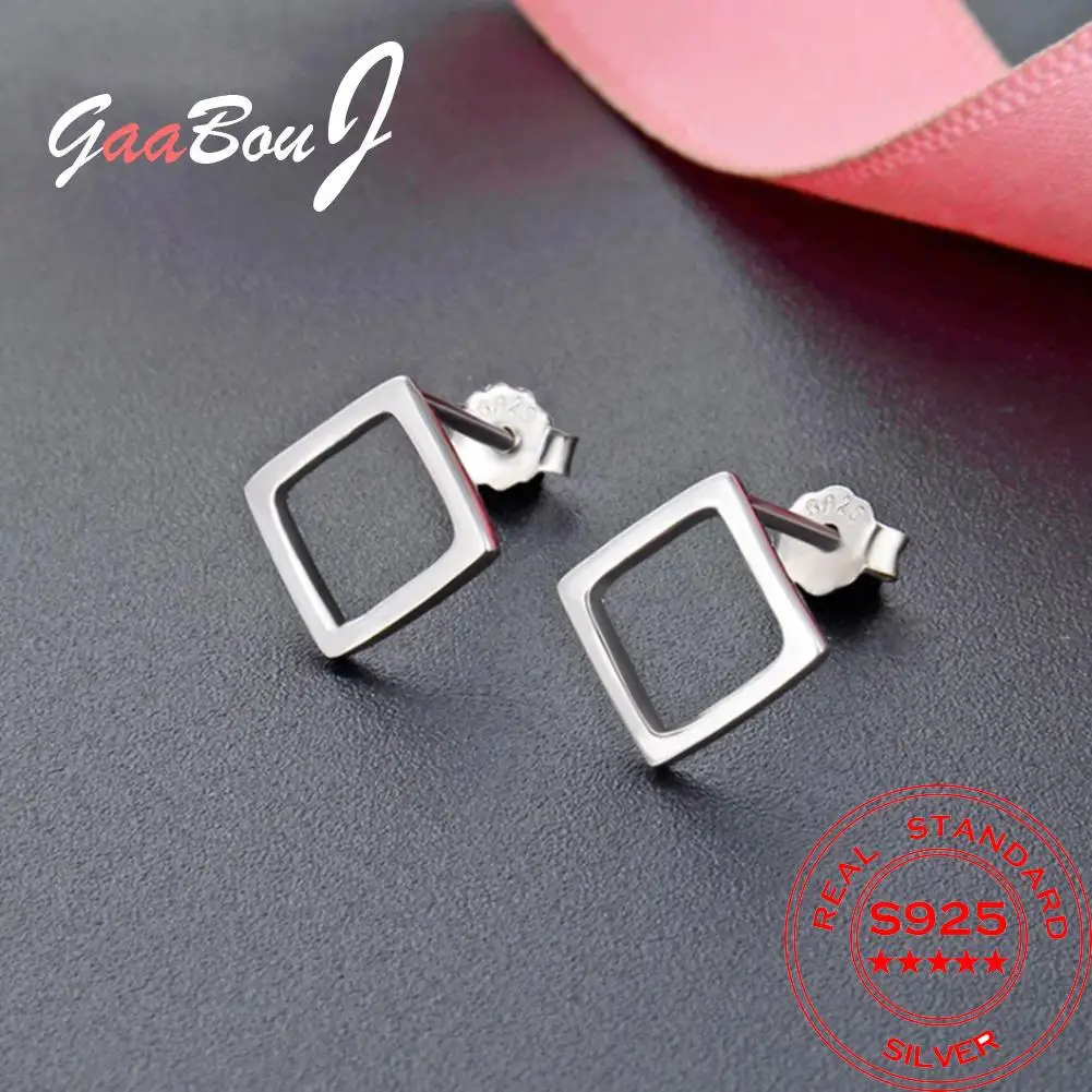 GaaBou Real 925 Sterling Silver Stud Earrings Hollow Geometry Square Earrings For Women Jewelry Accessories
GaaBou Real 925 Sterling Silver Stud Earrings Hollow Geometry Square Earrings For Women Jewelry Accessories