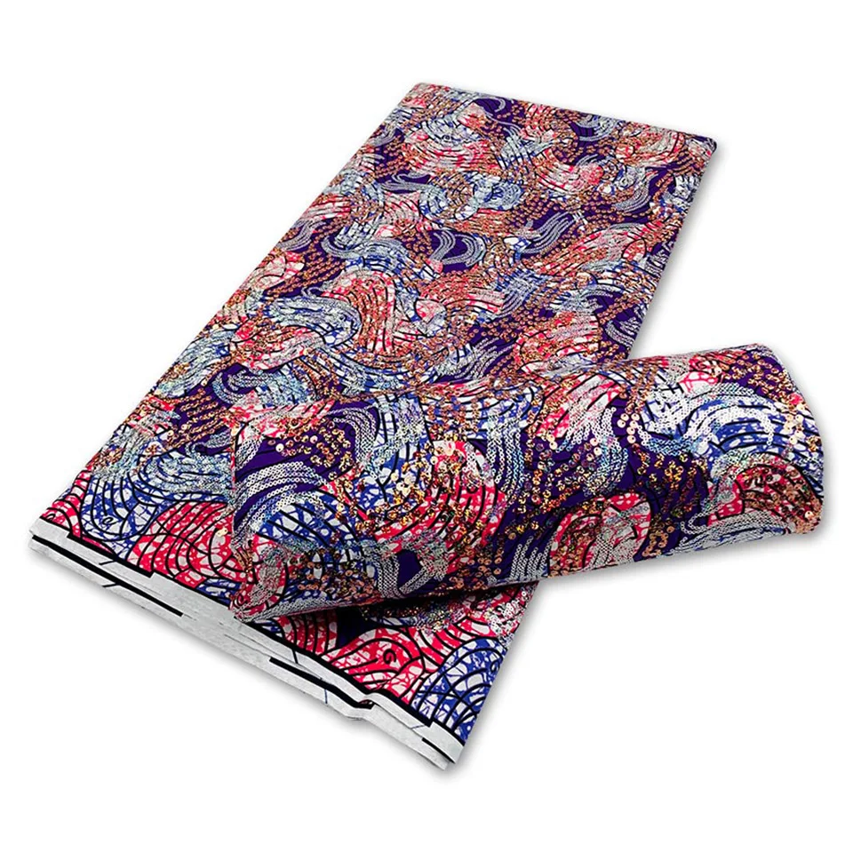Latest Sequins African Fabrics 100% Cotton Batiki Wax Prints Kitenge/Pagnes/Kikwembe Embroidered Sequins YXL-150
Latest Sequins African Fabrics 100% Cotton Batiki Wax Prints Kitenge/Pagnes/Kikwembe Embroidered Sequins YXL-150