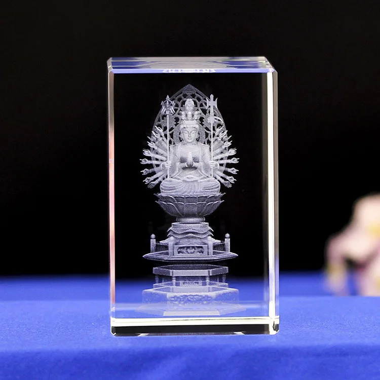 Thousand-handed Guanyin Bodhisattva Transparent Crystal Glass 3D Carved Crafts Glass Ornaments Figurines Home Decor
Thousand-handed Guanyin Bodhisattva Transparent Crystal Glass 3D Carved Crafts Glass Ornaments Figurines Home Decor
