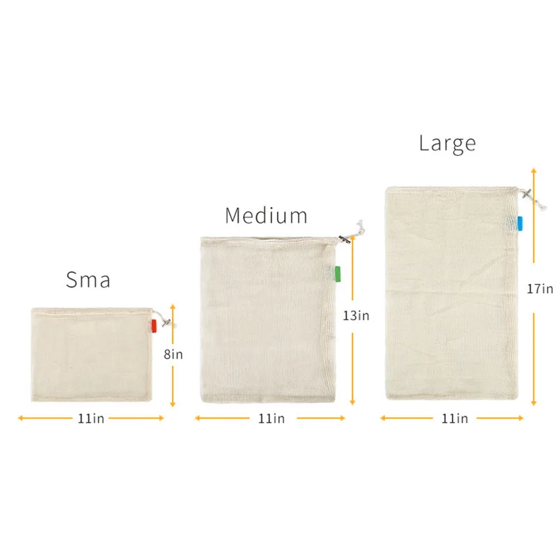 15Pcs Reusable Produce Bags Organic Cotton Washable Mesh Bags for Grocery Shopping Fruit Vegetable Organizer Storage Bag
15Pcs Reusable Produce Bags Organic Cotton Washable Mesh Bags for Grocery Shopping Fruit Vegetable Organizer Storage Bag