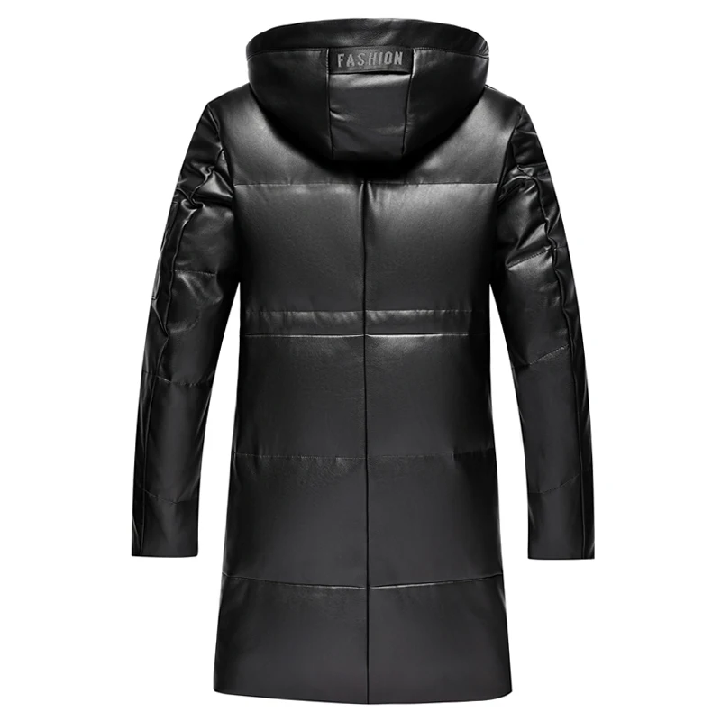 2020 New Winter Men's Down Coat Jacket Thickened Warm Winter's Leather Jacket Down Coat Black Hooded Stand-up Collar Mid-length
2020 New Winter Men's Down Coat Jacket Thickened Warm Winter's Leather Jacket Down Coat Black Hooded Stand-up Collar Mid-length