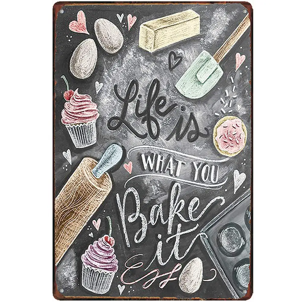 Original Retro Design Bake Tin Metal Sign Wall Art | Thick Tinplate Print Poster Wall Decoration for Kitchen (Cooking B, 8x12 In
Original Retro Design Bake Tin Metal Sign Wall Art | Thick Tinplate Print Poster Wall Decoration for Kitchen (Cooking B, 8x12 In