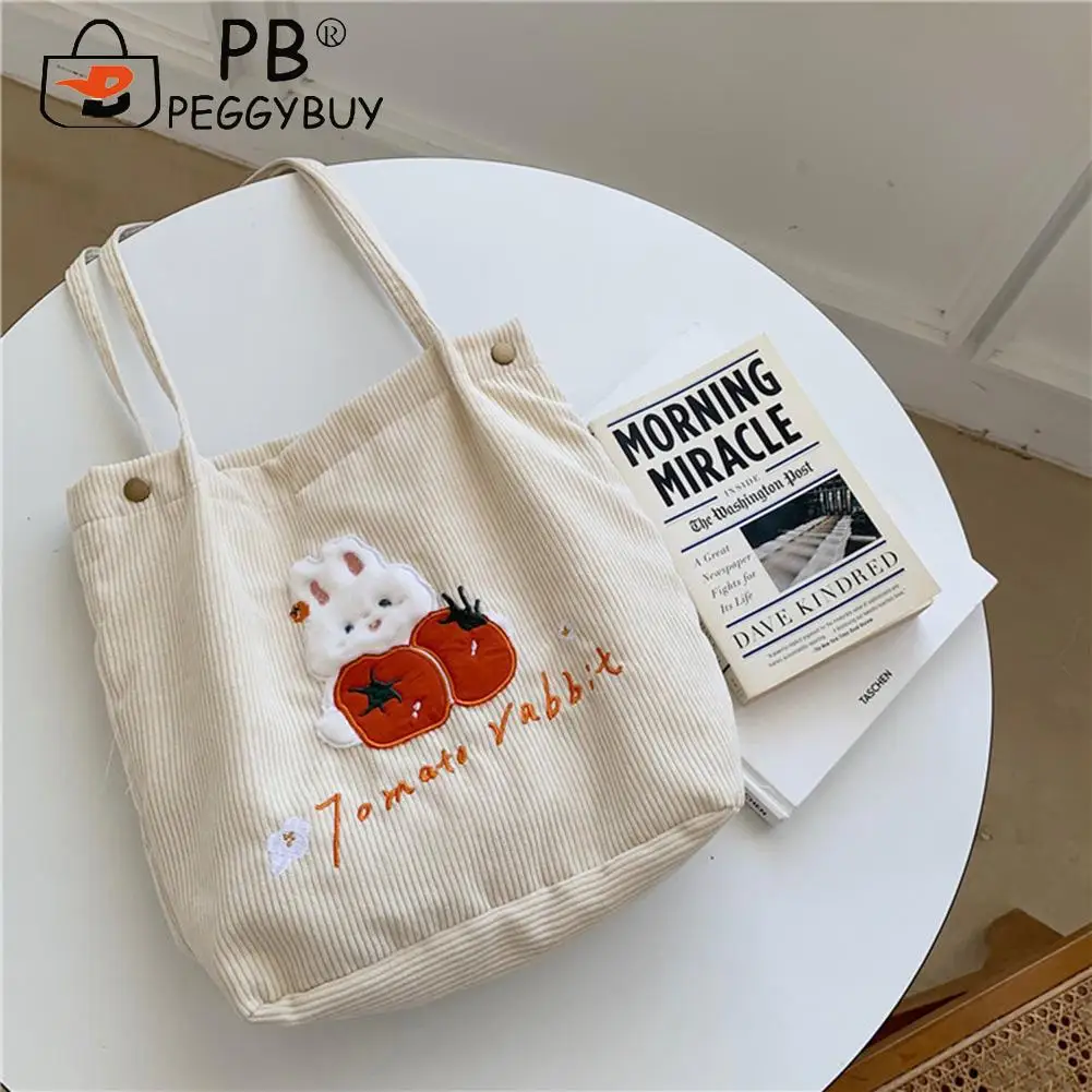 Vintage Women Shoulder Bag Creative Cartoon Rabbit Embroidery Pattern Shoulder Shopping Bag Casual Large Underarm Bags
Vintage Women Shoulder Bag Creative Cartoon Rabbit Embroidery Pattern Shoulder Shopping Bag Casual Large Underarm Bags