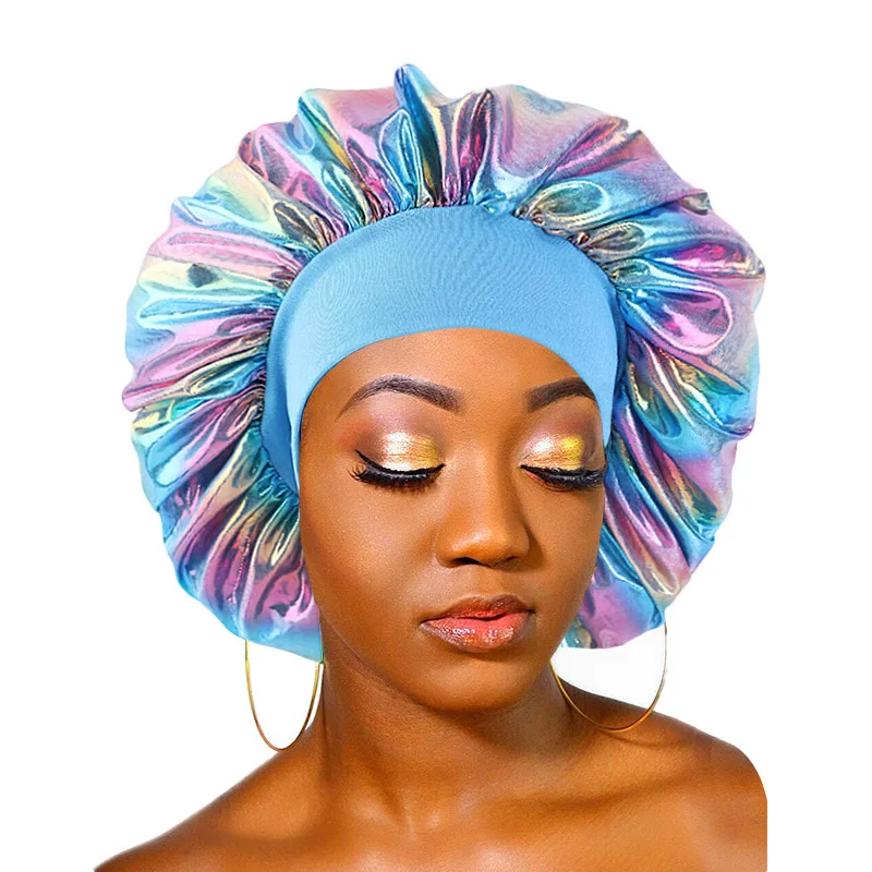 Large Wide-Brimmed Muslim Sleep Cap For Women Laser Colored Sleeping Hat Headwear Long Hair Care Head Wrap Hair Styling Tools
Large Wide-Brimmed Muslim Sleep Cap For Women Laser Colored Sleeping Hat Headwear Long Hair Care Head Wrap Hair Styling Tools