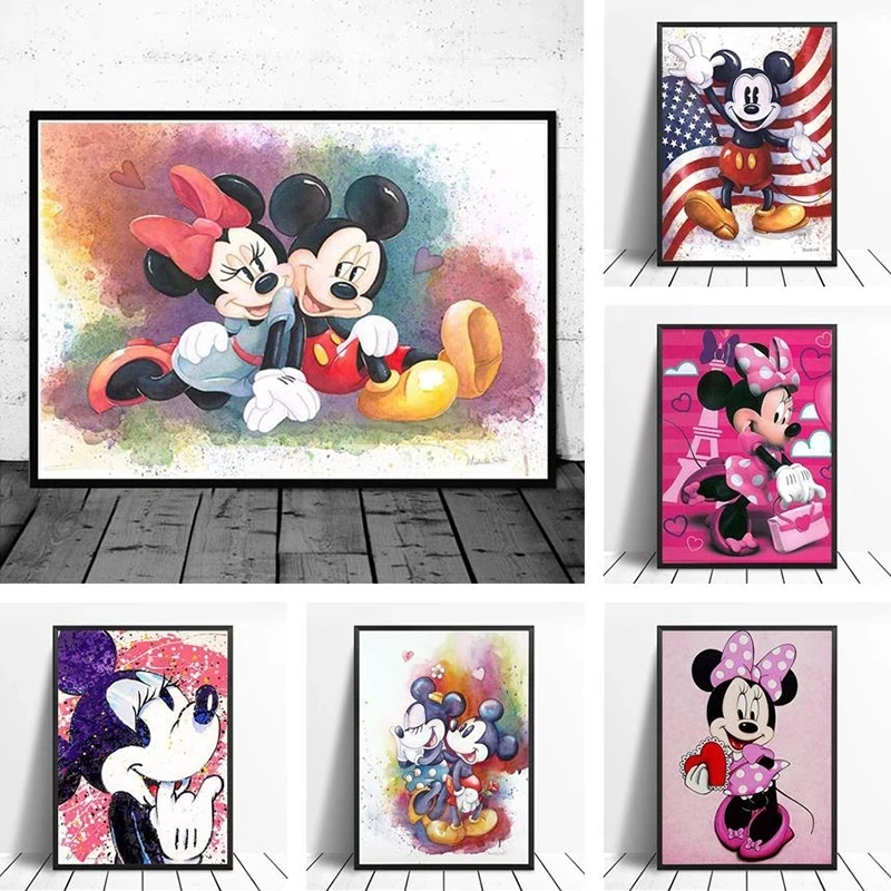 Anime Love in Mickey Mouse Canvas Painting Poster Disney Cartoons Mickey and Minnie Print Children's Wall Art Room Home Decor
Anime Love in Mickey Mouse Canvas Painting Poster Disney Cartoons Mickey and Minnie Print Children's Wall Art Room Home Decor