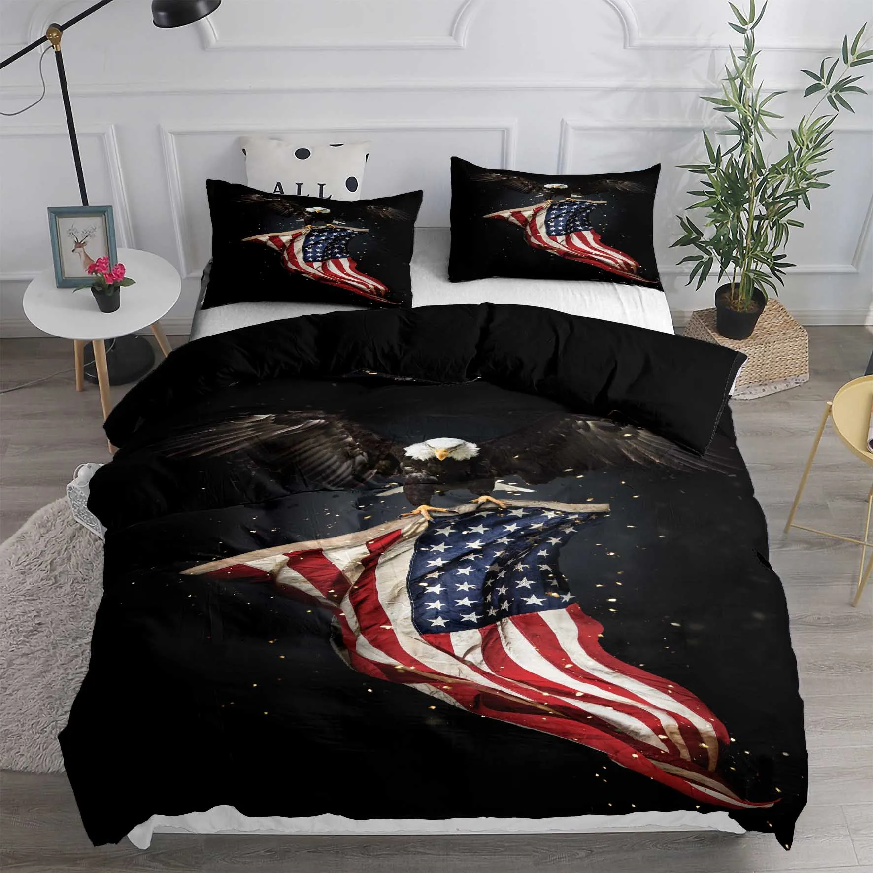 Eagle 3D Printed Bedding Set American Flag Duvet Cover Sets Comforter Bed Linen Twin Queen King Single Size Dropshipping
Eagle 3D Printed Bedding Set American Flag Duvet Cover Sets Comforter Bed Linen Twin Queen King Single Size Dropshipping