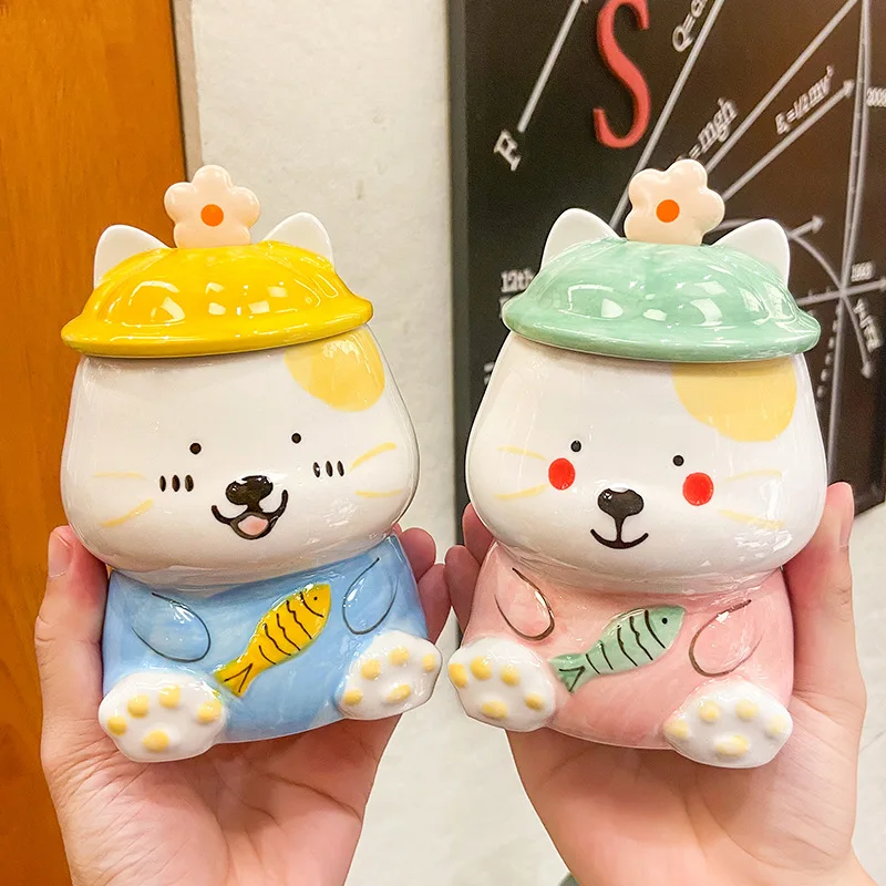 Cartoon cute large capacity three-dimensional embossed cat mug with lid spoon ceramic coffee cup office home tea cup couple cup
Cartoon cute large capacity three-dimensional embossed cat mug with lid spoon ceramic coffee cup office home tea cup couple cup