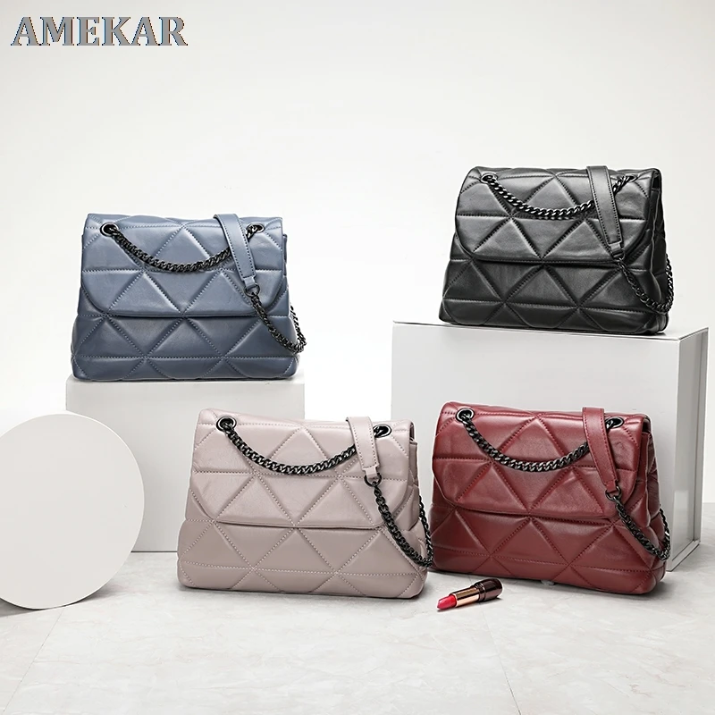 Sheepskin Genuine Leather Women Convertible Shoulder Bags Fashion Solid Luxury Messenger Bag Designer Female Handbag
Sheepskin Genuine Leather Women Convertible Shoulder Bags Fashion Solid Luxury Messenger Bag Designer Female Handbag