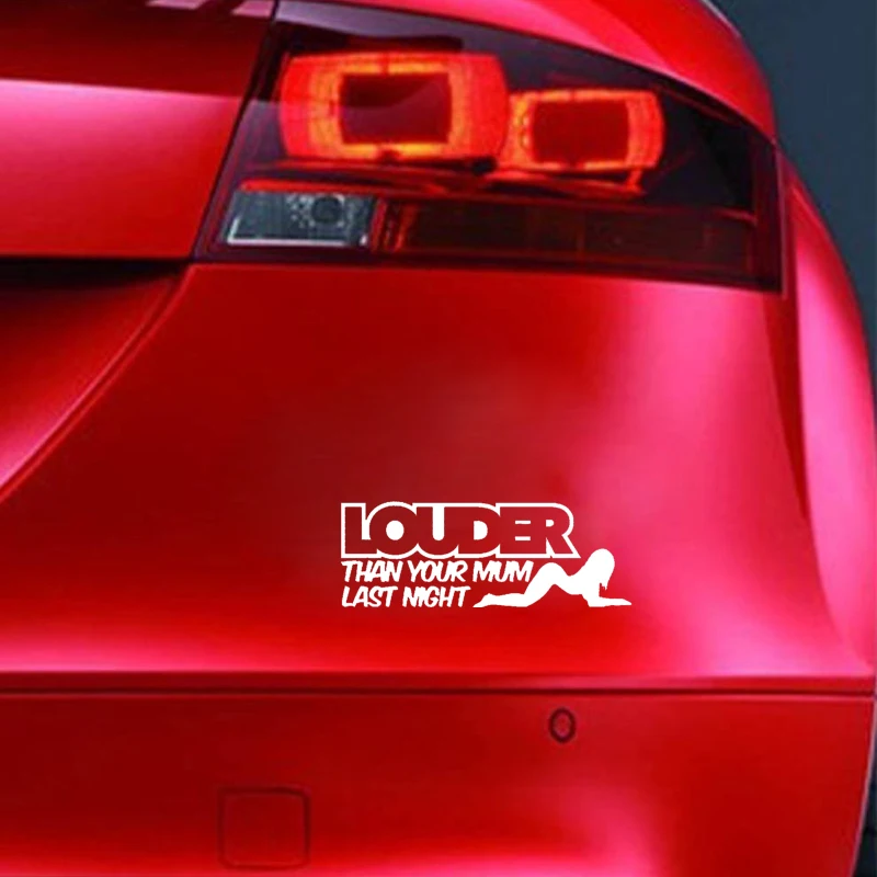 16CMX5.8CM Fun LOUDER THAN YOUR MUM LAST NIGHT Car Window Sticker Decal Black Silver Vinyl
16CMX5.8CM Fun LOUDER THAN YOUR MUM LAST NIGHT Car Window Sticker Decal Black Silver Vinyl