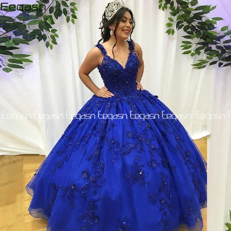 Eeqasn New Royal Blue Quinceanera Dresses V Neck Lace Applique Evening Pageant Ball Gown for Girls Vestidos De 15 Anos
Eeqasn New Royal Blue Quinceanera Dresses V Neck Lace Applique Evening Pageant Ball Gown for Girls Vestidos De 15 Anos