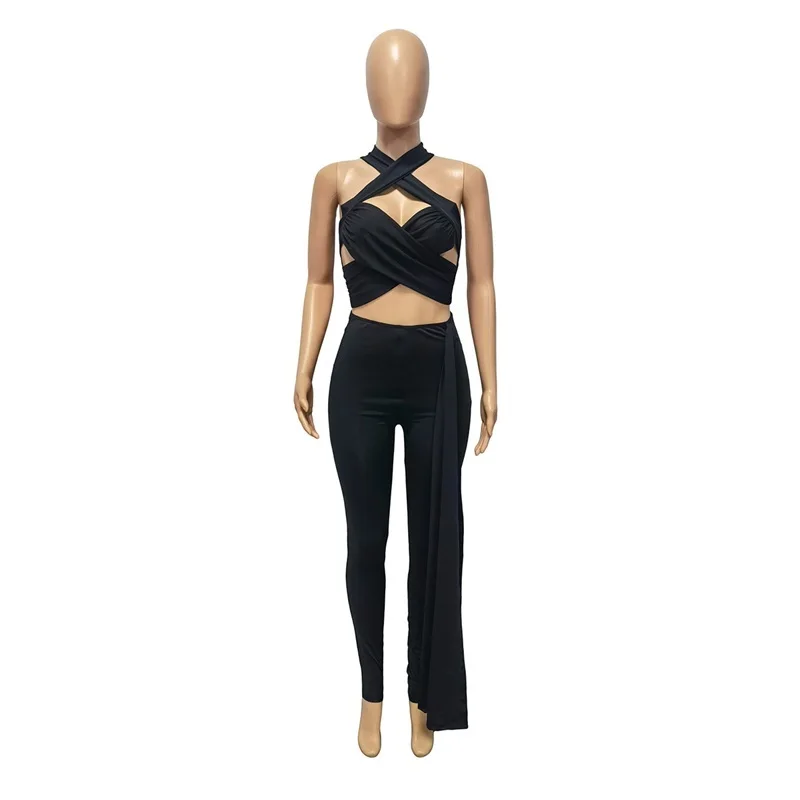 Summer Sexy Solid Casual Two Piece Tracksuit Women Clothes Sleeveless Tie Up Pants Suits Fashion Club 2 Piece Set Matching
Summer Sexy Solid Casual Two Piece Tracksuit Women Clothes Sleeveless Tie Up Pants Suits Fashion Club 2 Piece Set Matching