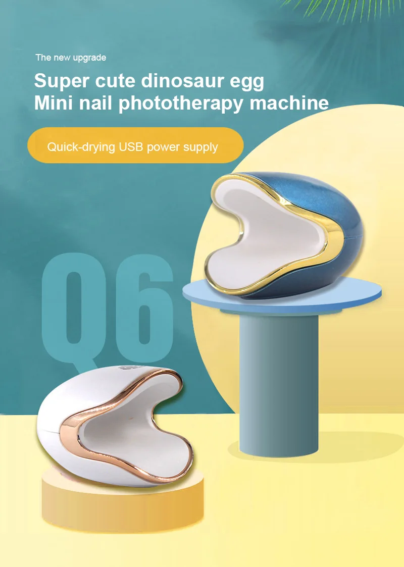 6W Nail Lamp Led Phototherapy Lamp Mini Nail Lamp Portable Non-black Hand Quick-drying Phototherapy Machine Baking Lamp
6W Nail Lamp Led Phototherapy Lamp Mini Nail Lamp Portable Non-black Hand Quick-drying Phototherapy Machine Baking Lamp