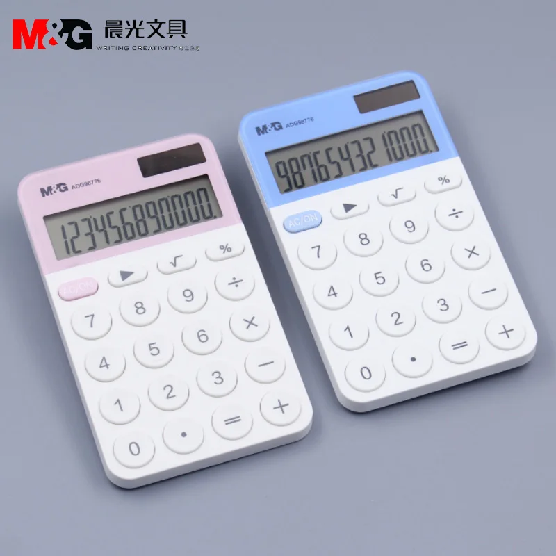 M&G Mini 12 digits Modern Tablet Design Dual Power Color Calculator Cute Small Solar Calculator School Student
M&G Mini 12 digits Modern Tablet Design Dual Power Color Calculator Cute Small Solar Calculator School Student