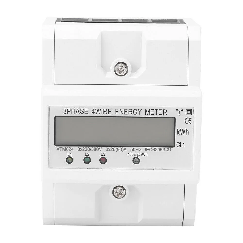Three Phase Four Wire LCD Digital Display Wattmeter Power Consumption Energy Electric Meter KWh AC 230V 50Hz Electric Din Rail
Three Phase Four Wire LCD Digital Display Wattmeter Power Consumption Energy Electric Meter KWh AC 230V 50Hz Electric Din Rail