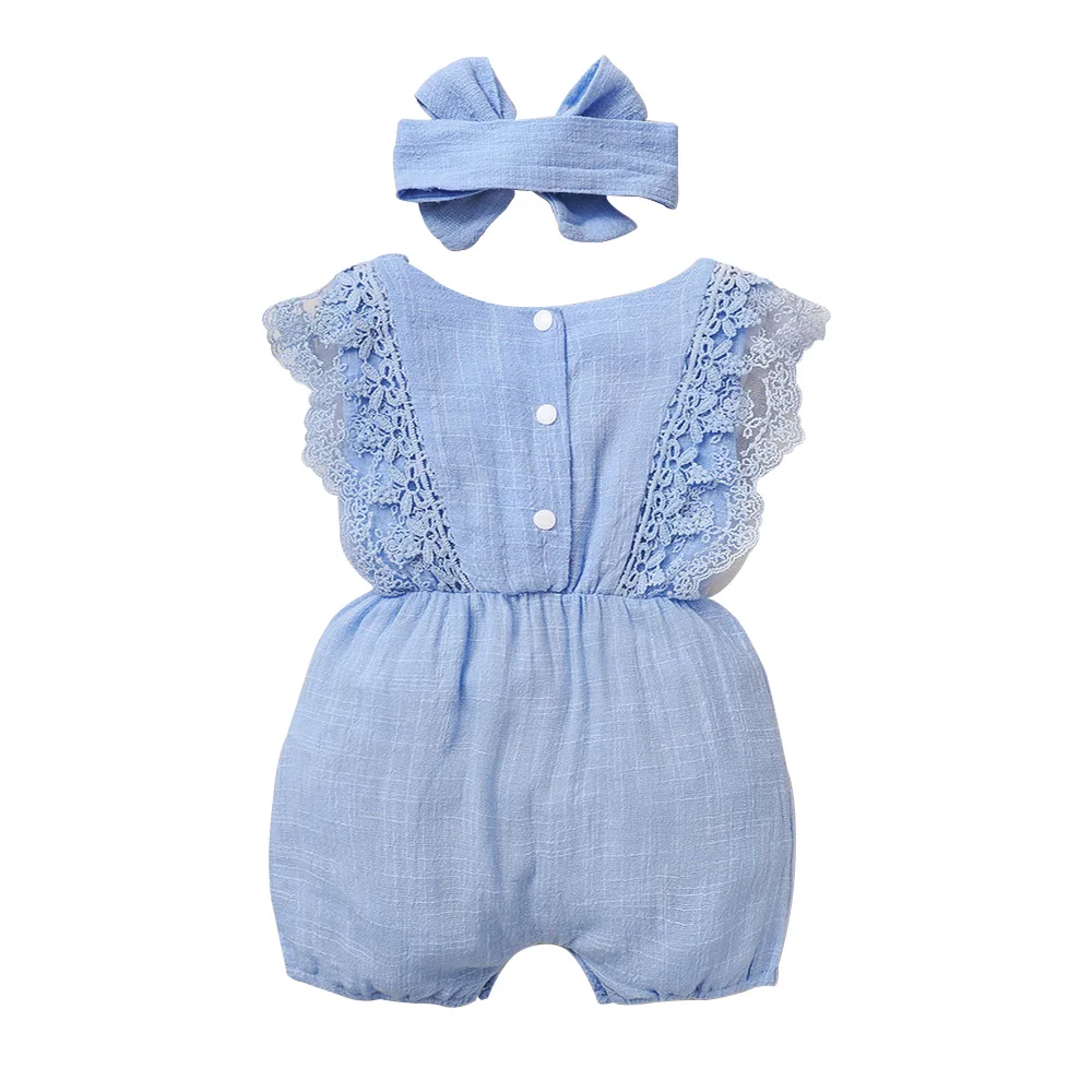 Toddler Newborn Baby Girls Clothes 0-12M Solid Color Summer Lace Sleeve Romper Headband 2pcs Cute Baby Button Clothing Gifts D30
Toddler Newborn Baby Girls Clothes 0-12M Solid Color Summer Lace Sleeve Romper Headband 2pcs Cute Baby Button Clothing Gifts D30