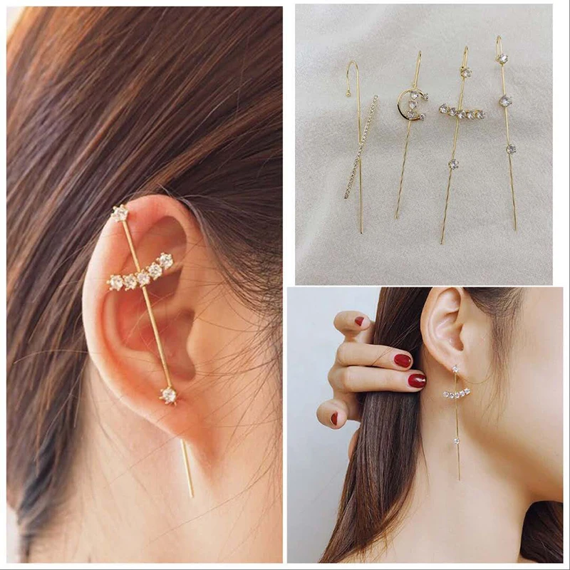 Latest Fashion Metal Rinestone Piercing Stud Earrings For Women Girls Geometric Ear Hook Bijoux Brincos Jewelry 
Latest Fashion Metal Rinestone Piercing Stud Earrings For Women Girls Geometric Ear Hook Bijoux Brincos Jewelry