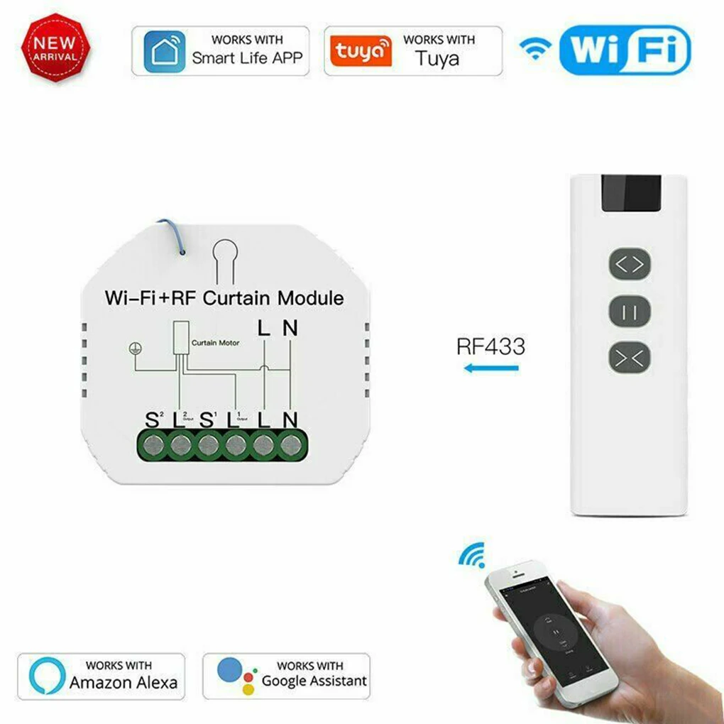 Tuya Smart Life Zigbee Curtain Switch Module,for Roller Shutter Blind Motor, APP Remote Control Support Google Home
Tuya Smart Life Zigbee Curtain Switch Module,for Roller Shutter Blind Motor, APP Remote Control Support Google Home