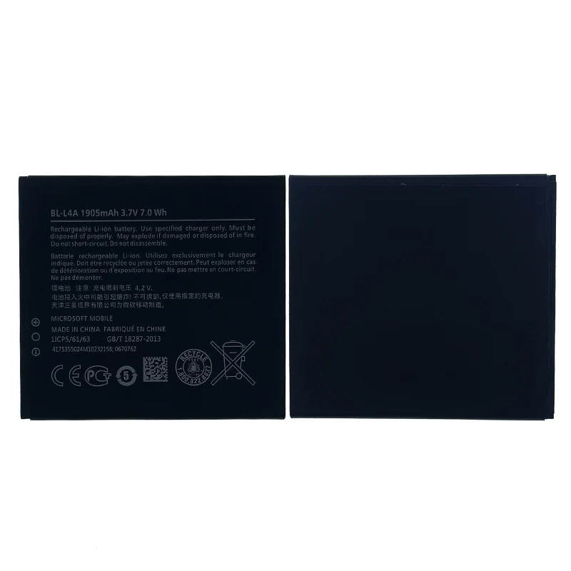 100% Original BL-L4A Battery For Microsoft For Nokia Lumia 535 RM-1090 RM-1089 Dual 830 RM-984 1905mAh High quality battery
100% Original BL-L4A Battery For Microsoft For Nokia Lumia 535 RM-1090 RM-1089 Dual 830 RM-984 1905mAh High quality battery