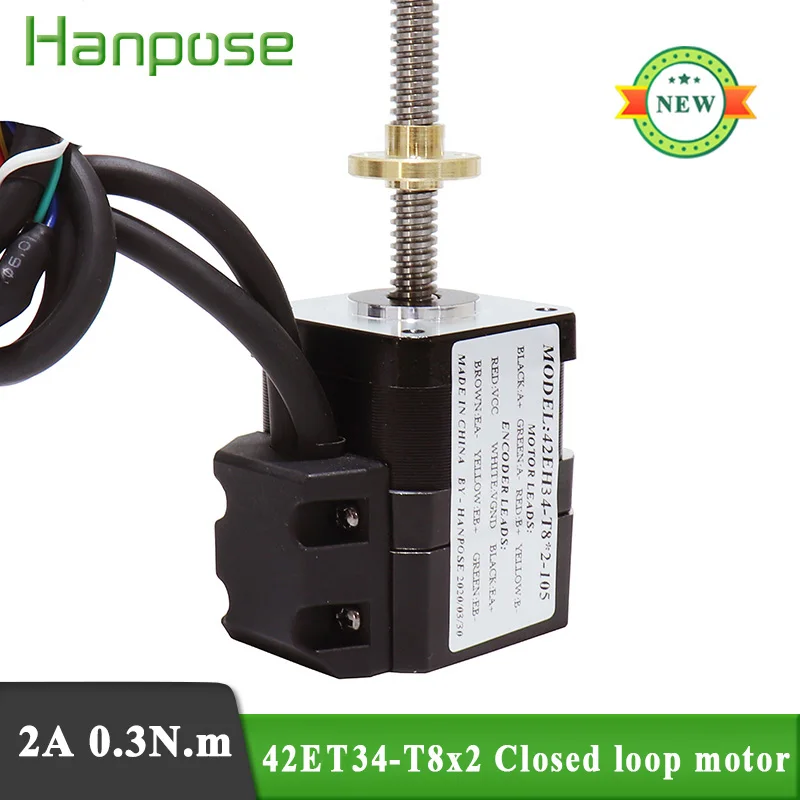 NEMA 17 2A 0.3N.M 34mm and CL42 Servo Drive 42ET34-T8X2-310MM Closed Loop Screw Motor for 3D Printer Monitoring Equipment
NEMA 17 2A 0.3N.M 34mm and CL42 Servo Drive 42ET34-T8X2-310MM Closed Loop Screw Motor for 3D Printer Monitoring Equipment
